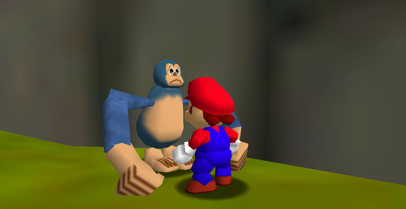 Last Impact includes plenty of ill-conceived original characters, like this monstrosity. (Screenshot: Super Mario 64: Last Impact)